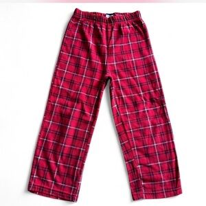 Faded Glory Red Plaid Fleece Pajama Pants Size S (6-7)